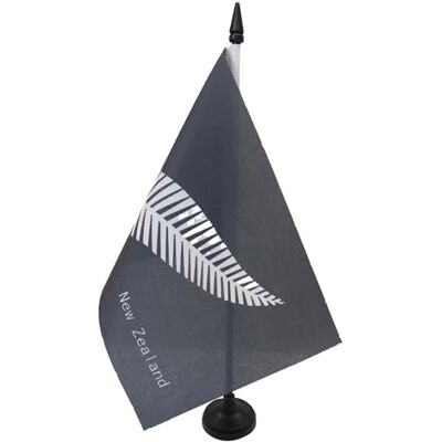 AZ FLAG Drapeau De Table Nouvelle-Zélande fougères 21x14 cm Petit Drapeau Neo-Zélandais De Bureau 100% Polyester Avec Hampe De 25cm Et Socle En Plastique Noir - Publicité AZ FLAG Drapeau De Table Nouvelle-Zélande fougères 21x14 cm Petit Drapeau Neo-Zélandais De Bureau 100% Polyester Avec Hampe De 25cm Et Socle En Plastique Noir - Publicité