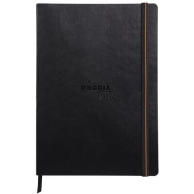 Rhodia Carnet broché Bristol Book de 32 feuilles A4 de bristol blanc extra lisse, 205 g/m², uni - Publicité Rhodia Carnet broché Bristol Book de 32 feuilles A4 de bristol blanc extra lisse, 205 g/m², uni - Publicité