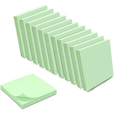 Waytex 1200 Notes Autocollantes Repositionnables Couleur Vert Pastel 12 Blocs de 100 Feuilles 75 x 75 mm - Publicité Waytex 1200 Notes Autocollantes Repositionnables Couleur Vert Pastel 12 Blocs de 100 Feuilles 75 x 75 mm - Publicité