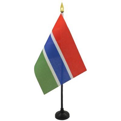 AZ FLAG Mini Drapeau Gambie De Table 15x10 cm Drapeau Gambien De Bureau 100% Polyester Avec Hampe Pointe Dorée 25cm - Publicité AZ FLAG Mini Drapeau Gambie De Table 15x10 cm Drapeau Gambien De Bureau 100% Polyester Avec Hampe Pointe Dorée 25cm - Publicité