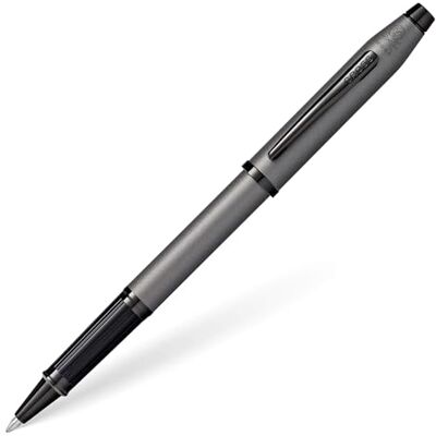 CROSS Century II Stylo à bille rechargeable à encre gel moyenne avec coffret cadeau de luxe Gris acier - Publicité CROSS Century II Stylo à bille rechargeable à encre gel moyenne avec coffret cadeau de luxe Gris acier - Publicité