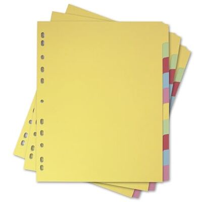 Elba A4+ (extra large), 10 intercalaires, assortis, 3 jeux - Publicité Elba A4+ (extra large), 10 intercalaires, assortis, 3 jeux - Publicité
