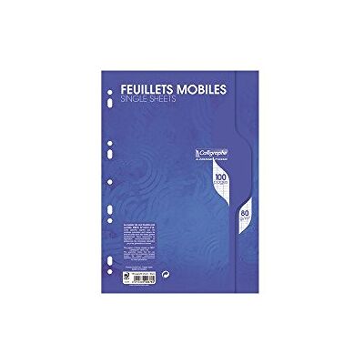 Calligraphe 2376C Un Paquet de Feuillets Mobiles Perforés sous Film (une Marque de Clairefontaine) A4 21x29,7 cm 100 Pages Grands Carreaux Papier 80 g - Publicité Calligraphe 2376C Un Paquet de Feuillets Mobiles Perforés sous Film (une Marque de Clairefontaine) A4 21x29,7 cm 100 Pages Grands Carreaux Papier 80 g - Publicité