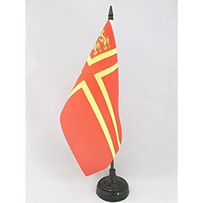 AZ FLAG Drapeau De Table Normandie Croix de Olaf 2 lions 21x14 cm Petit Drapeau Normand De Bureau 100% Polyester Avec Hampe De 25cm Et Socle En Plastique Noir - Publicité AZ FLAG Drapeau De Table Normandie Croix de Olaf 2 lions 21x14 cm Petit Drapeau Normand De Bureau 100% Polyester Avec Hampe De 25cm Et Socle En Plastique Noir - Publicité
