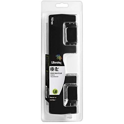 WONDAY Perforateur Métal 4 Trous 80 mm Capacité 20 Feuilles Avec Guidage - Publicité WONDAY Perforateur Métal 4 Trous 80 mm Capacité 20 Feuilles Avec Guidage - Publicité
