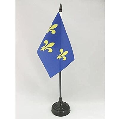 AZ FLAG Drapeau De Table Ile-de-France 15x10 cm Mini Drapeau Francilien De Bureau 100% Polyester Avec Hampe De 25cm Et Socle En Plastique Noir - Publicité AZ FLAG Drapeau De Table Ile-de-France 15x10 cm Mini Drapeau Francilien De Bureau 100% Polyester Avec Hampe De 25cm Et Socle En Plastique Noir - Publicité