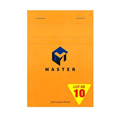 Calligraphe 10706C Un Lot de 10 Blocs Master Agrafés en Tête Oranges (une Marque de Clairefontaine) A6 10,5x14,8 cm 100 Feuilles Petits Carreaux Papier 70 g Couverture Carte Enduite - Publicité Calligraphe 10706C Un Lot de 10 Blocs Master Agrafés en Tête Oranges (une Marque de Clairefontaine) A6 10,5x14,8 cm 100 Feuilles Petits Carreaux Papier 70 g Couverture Carte Enduite - Publicité