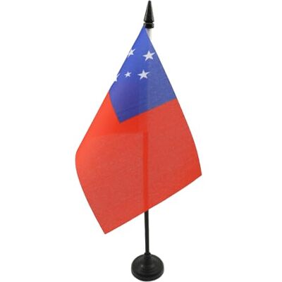AZ FLAG Drapeau De Table Samoa 15x10 cm Mini Drapeau Samoan De Bureau 100% Polyester Avec Hampe De 25cm Et Socle En Plastique Noir - Publicité AZ FLAG Drapeau De Table Samoa 15x10 cm Mini Drapeau Samoan De Bureau 100% Polyester Avec Hampe De 25cm Et Socle En Plastique Noir - Publicité