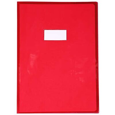 Calligraphe 73203AMZC Un Protège-Cahier Cristalux Rouge A4 21x29,7 cm 22/100ème avec Porte-Étiquette PVC Transparent Lisse - Publicité Calligraphe 73203AMZC Un Protège-Cahier Cristalux Rouge A4 21x29,7 cm 22/100ème avec Porte-Étiquette PVC Transparent Lisse - Publicité