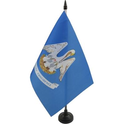 AZ FLAG Drapeau De Table Louisiane 21x14 cm Petit Drapeau De L'État Américain De La Louisiane De Bureau 100% Polyester Avec Hampe De 25cm Et Socle En Plastique Noir - Publicité AZ FLAG Drapeau De Table Louisiane 21x14 cm Petit Drapeau De L'État Américain De La Louisiane De Bureau 100% Polyester Avec Hampe De 25cm Et Socle En Plastique Noir - Publicité