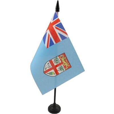 AZ FLAG Drapeau De Table Fidji 15x10 cm Mini Drapeau Fidjien De Bureau 100% Polyester Avec Hampe De 25cm Et Socle En Plastique Noir - Publicité AZ FLAG Drapeau De Table Fidji 15x10 cm Mini Drapeau Fidjien De Bureau 100% Polyester Avec Hampe De 25cm Et Socle En Plastique Noir - Publicité