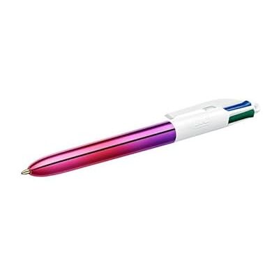 BIC 1 Stylo 4 Couleurs Classiques Décors Gradient Pointe Moyenne : 1 mm 1 Visuel Rose - Publicité BIC 1 Stylo 4 Couleurs Classiques Décors Gradient Pointe Moyenne : 1 mm 1 Visuel Rose - Publicité