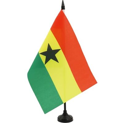 AZ FLAG Drapeau De Table Ghana 21x14 cm Petit Drapeau Ghanéen De Bureau 100% Polyester Avec Hampe De 25cm Et Socle En Plastique Noir - Publicité AZ FLAG Drapeau De Table Ghana 21x14 cm Petit Drapeau Ghanéen De Bureau 100% Polyester Avec Hampe De 25cm Et Socle En Plastique Noir - Publicité