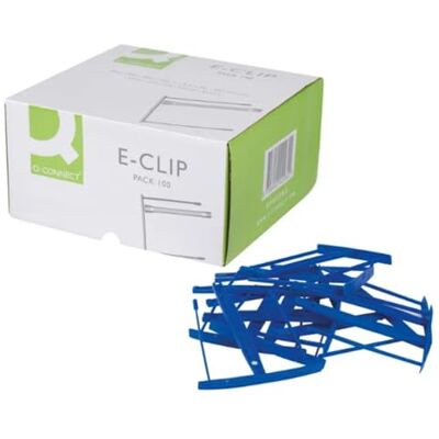 Q-Connect Pack Clip E Blue de 100 KF02282 - Publicité Q-Connect Pack Clip E Blue de 100 KF02282 - Publicité