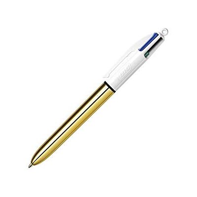 BIC Stylo 4 couleurs Shine corps métallique Or - Publicité BIC Stylo 4 couleurs Shine corps métallique Or - Publicité