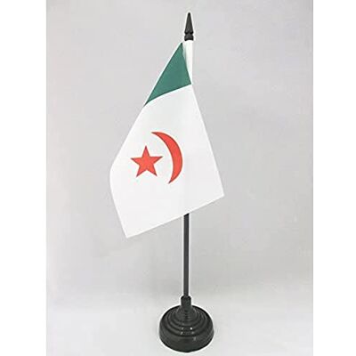 AZ FLAG Drapeau De Table Algérie Nationaliste 1960-15x10 cm Mini Drapeau Algérien Indépendentiste De Bureau 100% Polyester Avec Hampe De 25cm Et Socle En Plastique Noir - Publicité AZ FLAG Drapeau De Table Algérie Nationaliste 1960-15x10 cm Mini Drapeau Algérien Indépendentiste De Bureau 100% Polyester Avec Hampe De 25cm Et Socle En Plastique Noir - Publicité