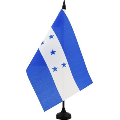 AZ FLAG Drapeau De Table Honduras 21x14 cm Petit Drapeau Hondurien De Bureau 100% Polyester Avec Hampe De 25cm Et Socle En Plastique Noir - Publicité AZ FLAG Drapeau De Table Honduras 21x14 cm Petit Drapeau Hondurien De Bureau 100% Polyester Avec Hampe De 25cm Et Socle En Plastique Noir - Publicité