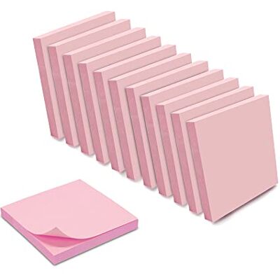 Waytex 1200 Notes autocollantes repositionnables Rose Pastel 12 blocs de 100 feuilles 75 x 75 mm carré - Publicité Waytex 1200 Notes autocollantes repositionnables Rose Pastel 12 blocs de 100 feuilles 75 x 75 mm carré - Publicité
