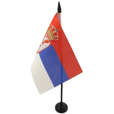 AZ FLAG Drapeau De Table Serbie 15x10 cm Mini Drapeau Serbe De Bureau 100% Polyester Avec Hampe De 25cm Et Socle En Plastique Noir - Publicité AZ FLAG Drapeau De Table Serbie 15x10 cm Mini Drapeau Serbe De Bureau 100% Polyester Avec Hampe De 25cm Et Socle En Plastique Noir - Publicité