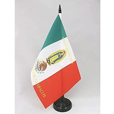 AZ FLAG Drapeau De Table Mexique Viva Cristo Rey 21x14 cm Petit Drapeau Cristeros Mexicain De Bureau 100% Polyester Avec Hampe De 25cm Et Socle En Plastique Noir - Publicité AZ FLAG Drapeau De Table Mexique Viva Cristo Rey 21x14 cm Petit Drapeau Cristeros Mexicain De Bureau 100% Polyester Avec Hampe De 25cm Et Socle En Plastique Noir - Publicité