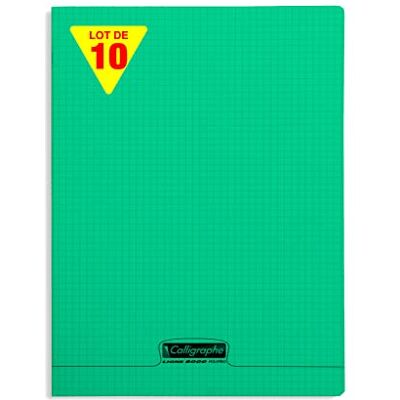 Calligraphe 18386C Un Lot de 10 Cahiers Agrafés Gris (une Marque de Clairefontaine) 24x32 cm 96 Pages Petits Carreaux Papier Blanc 90 g Couverture Polypro Transparent - Publicité Calligraphe 18386C Un Lot de 10 Cahiers Agrafés Gris (une Marque de Clairefontaine) 24x32 cm 96 Pages Petits Carreaux Papier Blanc 90 g Couverture Polypro Transparent - Publicité