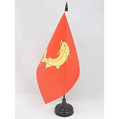 AZ FLAG Drapeau De Table Comté de Forez 21x14 cm Petit Drapeau Forézien De Bureau 100% Polyester Avec Hampe De 25cm Et Socle En Plastique Noir - Publicité AZ FLAG Drapeau De Table Comté de Forez 21x14 cm Petit Drapeau Forézien De Bureau 100% Polyester Avec Hampe De 25cm Et Socle En Plastique Noir - Publicité
