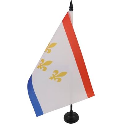 AZ FLAG Drapeau De Table Nouvelle-Orléans 21x14 cm Petit Drapeau De La Ville De La Nouvelle-Orléans De Bureau 100% Polyester Avec Hampe De 25cm Et Socle En Plastique Noir - Publicité AZ FLAG Drapeau De Table Nouvelle-Orléans 21x14 cm Petit Drapeau De La Ville De La Nouvelle-Orléans De Bureau 100% Polyester Avec Hampe De 25cm Et Socle En Plastique Noir - Publicité