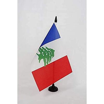 AZ FLAG Drapeau De Table Grand Liban 1920-1943 21x14 cm Petit Drapeau Du Liban Français De Bureau 100% Polyester Avec Hampe De 25cm Et Socle En Plastique Noir - Publicité AZ FLAG Drapeau De Table Grand Liban 1920-1943 21x14 cm Petit Drapeau Du Liban Français De Bureau 100% Polyester Avec Hampe De 25cm Et Socle En Plastique Noir - Publicité