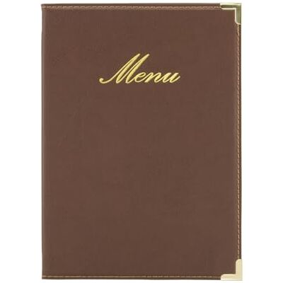SECURIT Protège-menu Simili cuir de la Gamme Classique A5, 1 Double Insert Inclus (présente 4 Pages A5) - Publicité SECURIT Protège-menu Simili cuir de la Gamme Classique A5, 1 Double Insert Inclus (présente 4 Pages A5) - Publicité