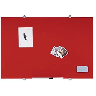 Bi-Office Tableau en verre magnétique Flow 45 x 60 cm rouge - Publicité Bi-Office Tableau en verre magnétique Flow 45 x 60 cm rouge - Publicité