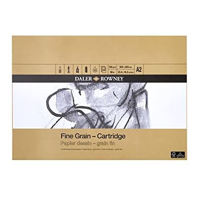 Daler Rowney Papier d'Art Blanc Grain Fin A2 - Papier pour Dessin - Publicité Daler Rowney Papier d'Art Blanc Grain Fin A2 - Papier pour Dessin - Publicité