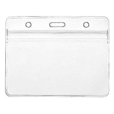 CKB LTD Lot de 100 Expo Claire Horizontal Porte Badge Transparent en Etanche Plastique Porte-Cartes pour d'identité étiquette pour nom, Carte de Bus, Carte D'étudiant, Carte de Visite 11 x 9cm Holds - Publicité CKB LTD Lot de 100 Expo Claire Horizontal Porte Badge Transparent en Etanche Plastique Porte-Cartes pour d'identité étiquette pour nom, Carte de Bus, Carte D'étudiant, Carte de Visite 11 x 9cm Holds - Publicité