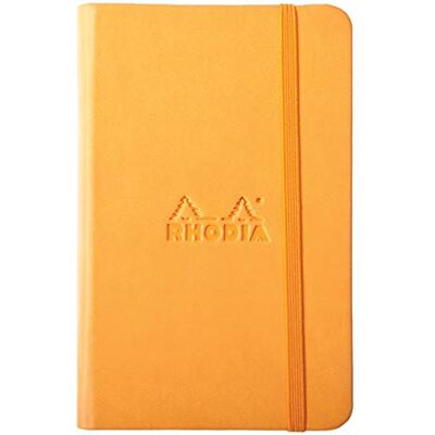 Rhodia 118068C Carnet Rigide Webnotebook Orange A6 Ligné 192 pages Papier Clairefontaine Ivoire 90 g/m² Marque-Page, Fermeture Élastique Couverture Simili Cuir - Publicité Rhodia 118068C Carnet Rigide Webnotebook Orange A6 Ligné 192 pages Papier Clairefontaine Ivoire 90 g/m² Marque-Page, Fermeture Élastique Couverture Simili Cuir - Publicité