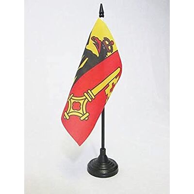 AZ FLAG Drapeau De Table Canton de Genève 15x15 cm Petit Drapeau De Genève De Bureau 100% Polyester Avec Hampe De 25cm Et Socle En Plastique Noir - Publicité AZ FLAG Drapeau De Table Canton de Genève 15x15 cm Petit Drapeau De Genève De Bureau 100% Polyester Avec Hampe De 25cm Et Socle En Plastique Noir - Publicité