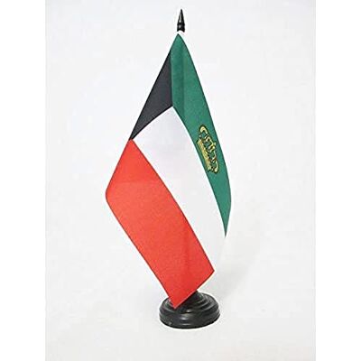 AZ FLAG Drapeau De Table Etendard de l'Emir du Koweit 21x14 cm Petit Drapeau De L'Émirat Du Koweït De Bureau 100% Polyester Avec Hampe De 25cm Et Socle En Plastique Noir - Publicité AZ FLAG Drapeau De Table Etendard de l'Emir du Koweit 21x14 cm Petit Drapeau De L'Émirat Du Koweït De Bureau 100% Polyester Avec Hampe De 25cm Et Socle En Plastique Noir - Publicité