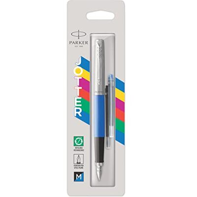 Parker Jotter Originals stylo plume finition bleue classique pointe moyenne encre bleue - Publicité Parker Jotter Originals stylo plume finition bleue classique pointe moyenne encre bleue - Publicité