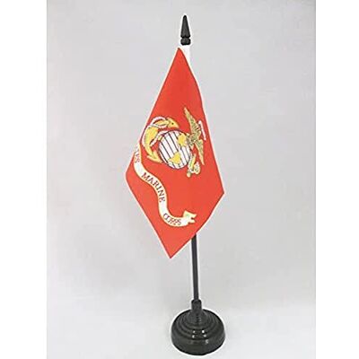 AZ FLAG Drapeau De Table USA Marines ancien 15x10 cm Mini Drapeau De L'Armée Américaine De Bureau 100% Polyester Avec Hampe De 25cm Et Socle En Plastique Noir - Publicité AZ FLAG Drapeau De Table USA Marines ancien 15x10 cm Mini Drapeau De L'Armée Américaine De Bureau 100% Polyester Avec Hampe De 25cm Et Socle En Plastique Noir - Publicité