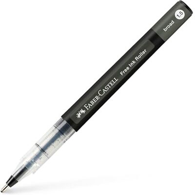 Faber-Castell 348399 Stylo à bille roulante Free Ink noir, bille roulante 0,8 mm, stylo à encre indélébile - Publicité Faber-Castell 348399 Stylo à bille roulante Free Ink noir, bille roulante 0,8 mm, stylo à encre indélébile - Publicité