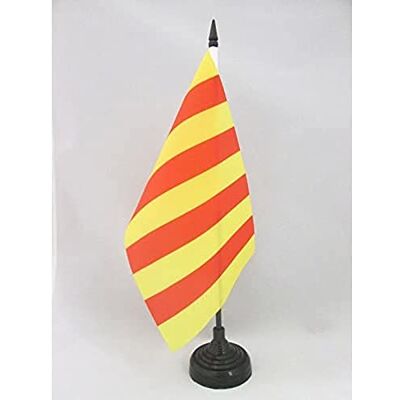 AZ FLAG Drapeau De Table Comté de Provence 21x14 cm Petit Drapeau Provençal De Bureau 100% Polyester Avec Hampe De 25cm Et Socle En Plastique Noir - Publicité AZ FLAG Drapeau De Table Comté de Provence 21x14 cm Petit Drapeau Provençal De Bureau 100% Polyester Avec Hampe De 25cm Et Socle En Plastique Noir - Publicité