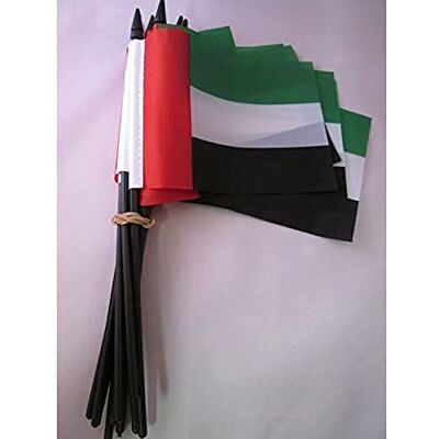 AZ FLAG Lot de 10 Drapeau Emirats Arabes Unis 15x10 cm Pack de 10 Petits Drapeaux Émirati 100% Polyester avec Hampe 25 cm - Publicité AZ FLAG Lot de 10 Drapeau Emirats Arabes Unis 15x10 cm Pack de 10 Petits Drapeaux Émirati 100% Polyester avec Hampe 25 cm - Publicité
