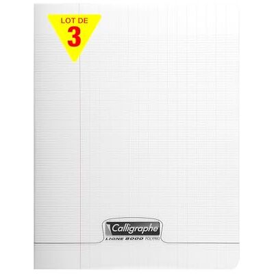 Calligraphe 18340Cpack Un lot de 3 Cahiers Agrafés Incolores (une Marque de Clairefontaine) 17x22 cm 192 Pages Grands Carreaux Papier Blanc 90 g Couverture Polypro Transparent - Publicité Calligraphe 18340Cpack Un lot de 3 Cahiers Agrafés Incolores (une Marque de Clairefontaine) 17x22 cm 192 Pages Grands Carreaux Papier Blanc 90 g Couverture Polypro Transparent - Publicité