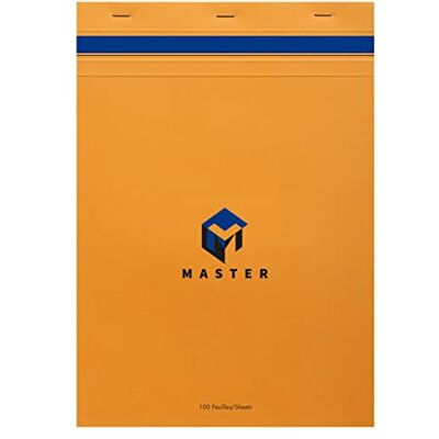 Calligraphe 10704C Un Bloc Master Agrafé en Tête Orange (une Marque de Clairefontaine) A4 21x29,7 cm 100 Feuilles Petits Carreaux Papier 70 g Couverture Carte Enduite - Publicité Calligraphe 10704C Un Bloc Master Agrafé en Tête Orange (une Marque de Clairefontaine) A4 21x29,7 cm 100 Feuilles Petits Carreaux Papier 70 g Couverture Carte Enduite - Publicité