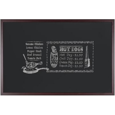 Bi-Office Optimum Tableau à Craie Noir, 60 x 45 cm, Cadre en MDF Merisier - Publicité Bi-Office Optimum Tableau à Craie Noir, 60 x 45 cm, Cadre en MDF Merisier - Publicité