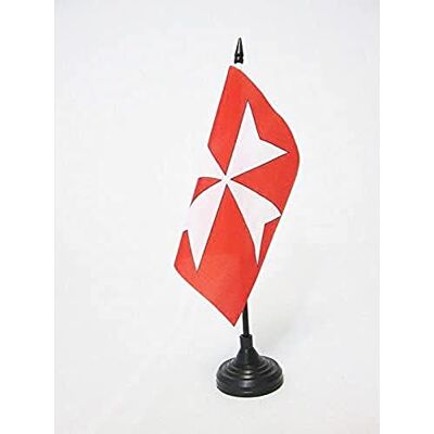 AZ FLAG Drapeau De Table Croix Ordre de Malte 15x15 cm Petit Drapeau De La Croix De Saint-Jean De Bureau 100% Polyester Avec Hampe De 25cm Et Socle En Plastique Noir - Publicité AZ FLAG Drapeau De Table Croix Ordre de Malte 15x15 cm Petit Drapeau De La Croix De Saint-Jean De Bureau 100% Polyester Avec Hampe De 25cm Et Socle En Plastique Noir - Publicité