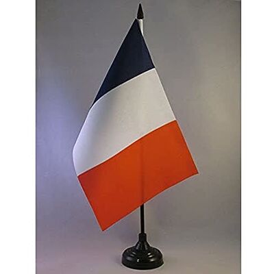AZ FLAG Drapeau de Table France 22x15 cm Drapeau Français De Bureau 100% Polyester Avec Hampe De 25cm Et Socle En Plastique Noir 20g - Publicité AZ FLAG Drapeau de Table France 22x15 cm Drapeau Français De Bureau 100% Polyester Avec Hampe De 25cm Et Socle En Plastique Noir 20g - Publicité