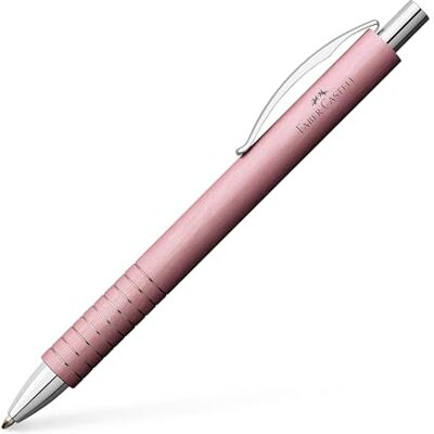 Faber-Castell Stylo à bille Essentio en aluminium rose, recharge B - Publicité Faber-Castell Stylo à bille Essentio en aluminium rose, recharge B - Publicité