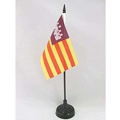 AZ FLAG Drapeau De Table Iles Baléares 15x10 cm Mini Drapeau De Las Islas Baleares De Bureau 100% Polyester Avec Hampe De 25cm Et Socle En Plastique Noir - Publicité AZ FLAG Drapeau De Table Iles Baléares 15x10 cm Mini Drapeau De Las Islas Baleares De Bureau 100% Polyester Avec Hampe De 25cm Et Socle En Plastique Noir - Publicité