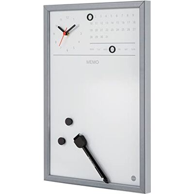 Bi-Office Tableau magnétique effaçable à sec avec Horloge/Planificateur Hebdomadaire 30 x 45 cm Gris - Publicité Bi-Office Tableau magnétique effaçable à sec avec Horloge/Planificateur Hebdomadaire 30 x 45 cm Gris - Publicité