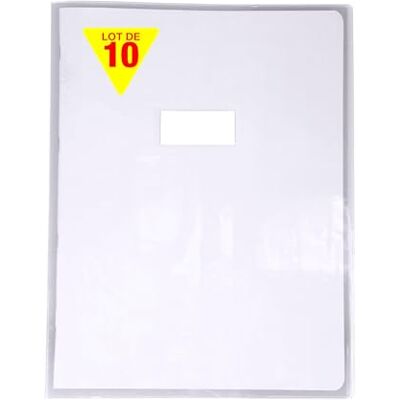 Calligraphe 73401Cpack Un Lot de 10 Protège-Cahiers Cristal Incolores 24x32 cm 12/100ème avec Porte-Étiquette PVC Transparent Lisse - Publicité Calligraphe 73401Cpack Un Lot de 10 Protège-Cahiers Cristal Incolores 24x32 cm 12/100ème avec Porte-Étiquette PVC Transparent Lisse - Publicité
