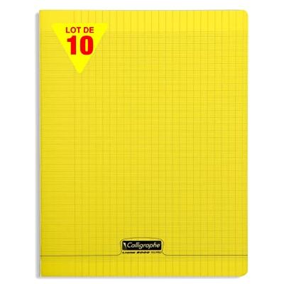 Calligraphe 18194C Un Paquet de 10 Cahiers Piqués (Gamme 8000 de Clairefontaine) 96 Pages 24X32 cm 90G Grands Carreaux, Couverture Polypro (Plastique), Jaune - Publicité Calligraphe 18194C Un Paquet de 10 Cahiers Piqués (Gamme 8000 de Clairefontaine) 96 Pages 24X32 cm 90G Grands Carreaux, Couverture Polypro (Plastique), Jaune - Publicité